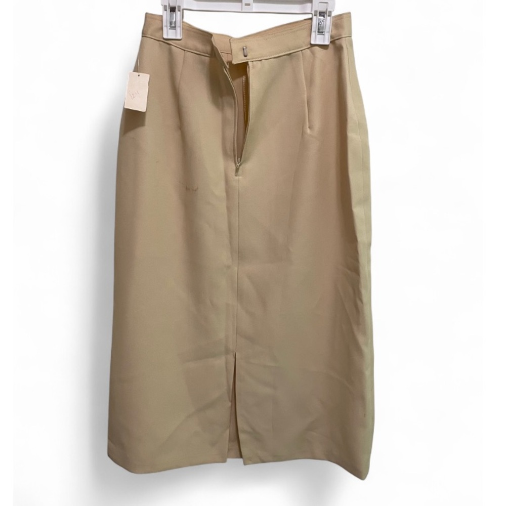 Vintage ((Bobbie Brooks)) fitted Cream Middi Skirt - Picture 3 of 7
